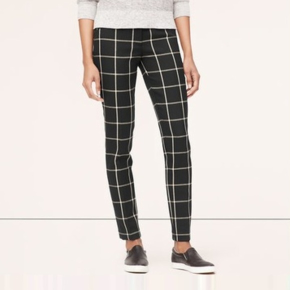 LOFT Pants - LOFT Windowpane Ankle Pants in Julie Fit